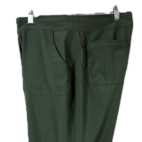 Dressbarn DB Sunday Athleisure Casual Tie Ankle Jogger Pants Olive Green Size 14 - Picture 5 of 10